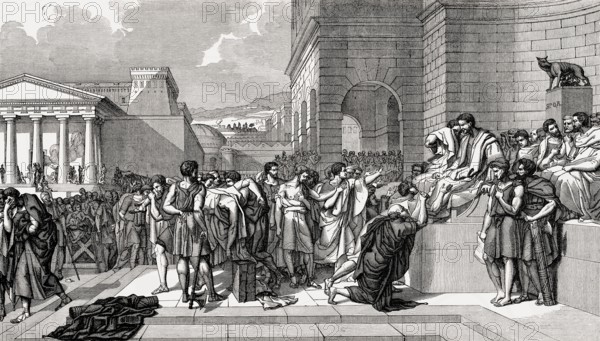 Execution of the sons of Lucius Junius Brutus, Tarquinian conspiracy, ancient Rome
