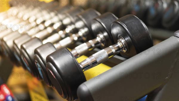 Photo of dumbbell used to exercise in the training center