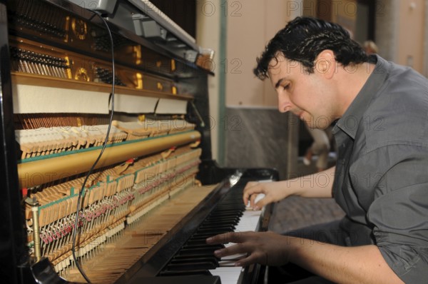 The talented piano man Antonio Davi performing at the 27th Ascona Jazz Festival. The talented piano man Antonio Davi performing at the 27th Ascona Jazz Festival on Lake Maggiore