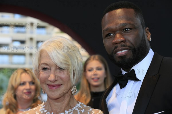 Dame Helen Mirren and 50 Cent Curtis Jackson, Nymphes d'Or Award Ceremony, 57th Festival de Television de Monte-Carlo, TV Festival Monte-Carlo, Principality of Monaco