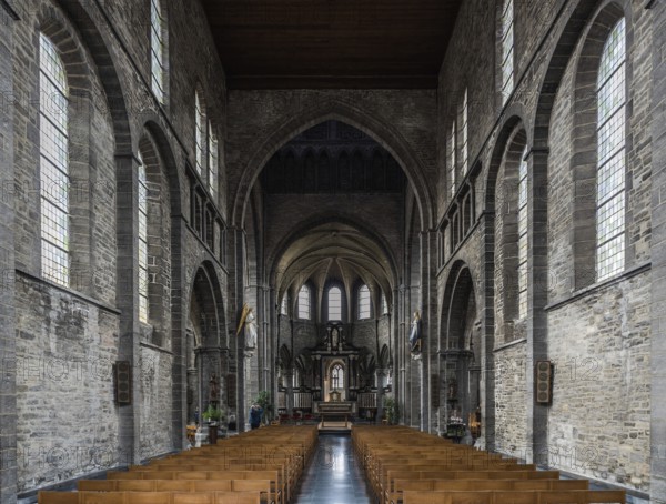 Tournai Doornik, Walloon Region, Belgium, 08 14 2019 Interior design of the Saint Quentin catholic Roman church, Europe