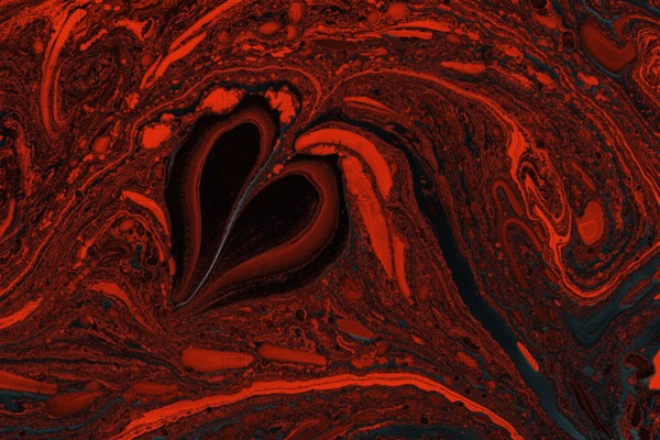 Beautiful abstract art of Ebru marbling painting techniques on water with paintsn for fabric, design