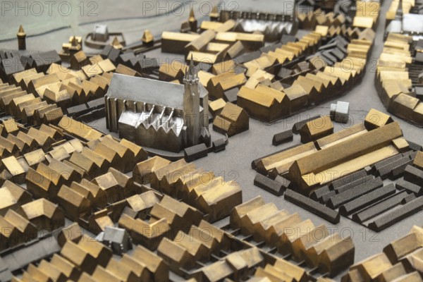 Smal miniature of Krakow Main Square Rynek Glowny Poland. Krakow architecture, old city architecture. Historic Roman Catholic church in Krakow Baroque architecture Travel tourist attraction
