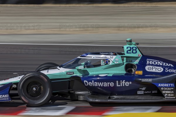 MARCUS ERICSSON (28) of Kumla, Sweden practices for the Firestone Grand Prix of Monterey at WeatherTech Raceway Laguna Seca in Salinas, CA