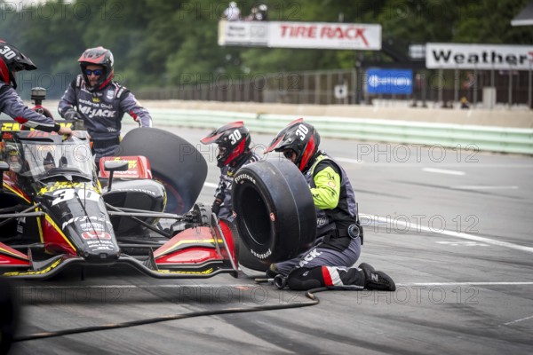PIETRO FITTIPALDI (30) of Miami, Florida comes down pit road for service during the XPEL Grand Prix at Road America in Elkhart Lake, WI