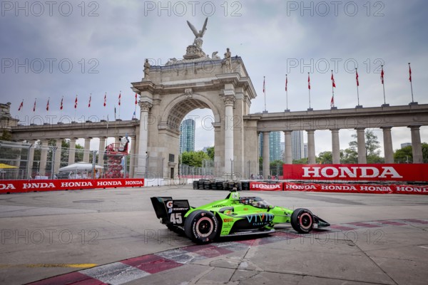 CHRISTIAN LUNGAARD (45) of Hedensted, Denmark celebrates in victory lane after winning the Honda Indy Toronto in Toronto, ON, CAN