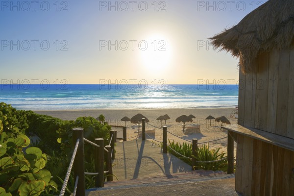 Cancun Delfines Beach at Hotel Zone of Mexico