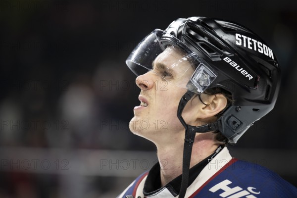 LanxessArena, Cologne, North Rhine-Westphalia, Louis- Marc Aubry (Cologne Sharks, #15), PENNY DEL, Cologne Sharks-Iserlohn Roosters on 04.03.2025 at the LanxessArena in Cologne Germany