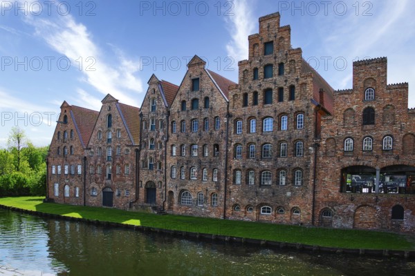 A view of the warehouses in the old town of Luebeck