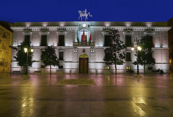 Ayuntamiento of Granada City hall sunset in Spain Andalusia