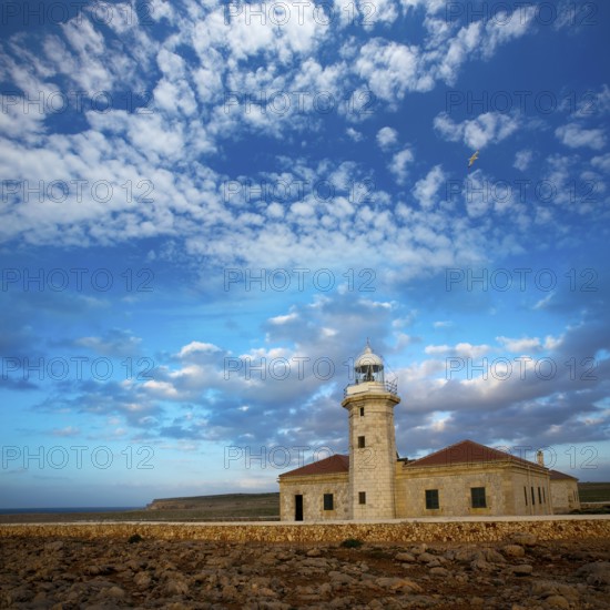 Menorca Punta Nati Faro lighthouse in Ciutadella Balearic Islands of Spain