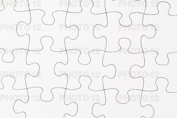 Blank puzzle pieces in detail