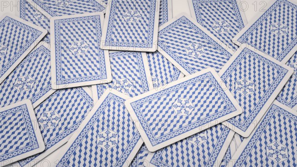 Typical game cards background decoration. 3D illustration