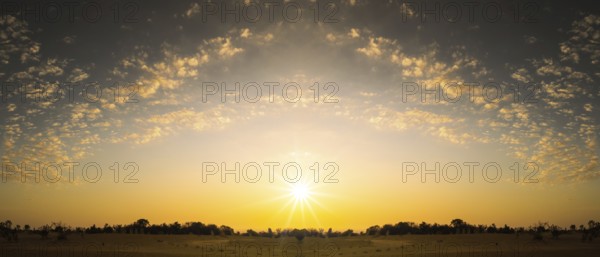 An image of a sunset in the desert