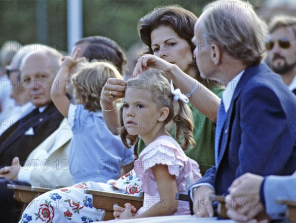 The Crown princess Victoria pictured in the summer of 1983 on the grounds of Solliden castle on Öland