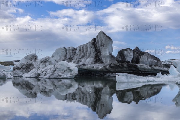 Jökulsarlon glacier lagoon, south coast, Iceland, Europe