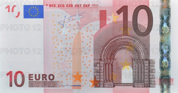 10-euro note, banknote, front, 10s, banknotes, currency, ten, tenner studio picture, Federal Republic of Germany