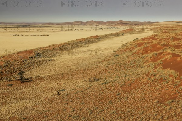 Aerial view of the Sossusvlei desert in the Namib Naukluft National Park, Namibia, Africa