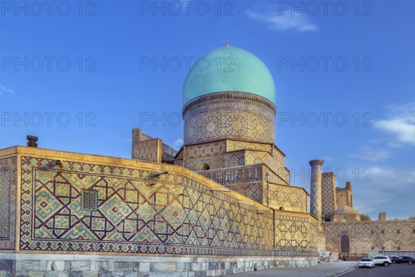 Dome of Tilya Kori Madrasa, Samarkand, Uzbekistan, Asia