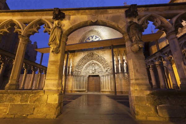 Church in Olite, Navarre, Spain, Europe