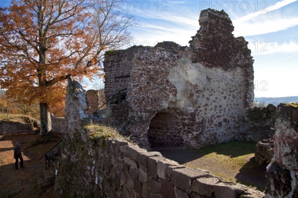 Neustadt Harz Castle Honstein built in the 12th century 1200-1450 extended 1627 destroyed 78341 Tor tor to the upper courtyard west side