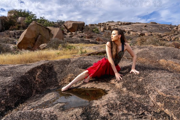 A gorgeous brunette model poses outdoors while enjoying the autumn weather, Fredericksburg, United States of America