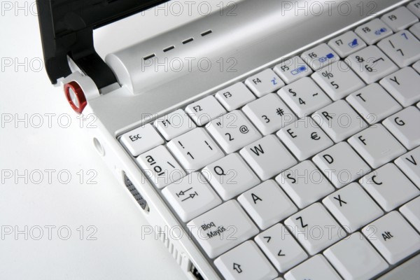 Computer laptop keyboard closeup macro photo