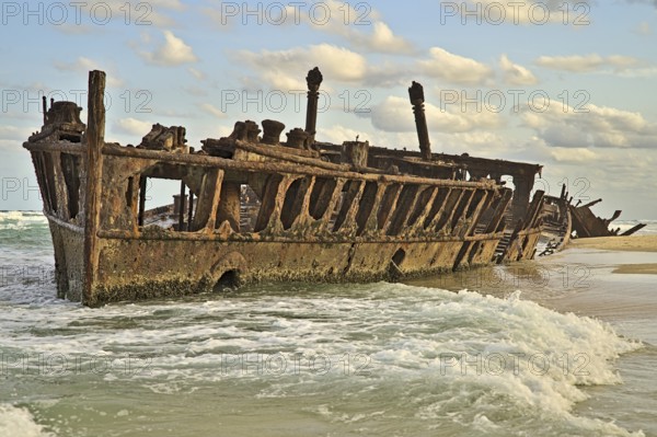 S.S. Maheno ship wreck on Frazer Island. It got destroyed due to a cyclone