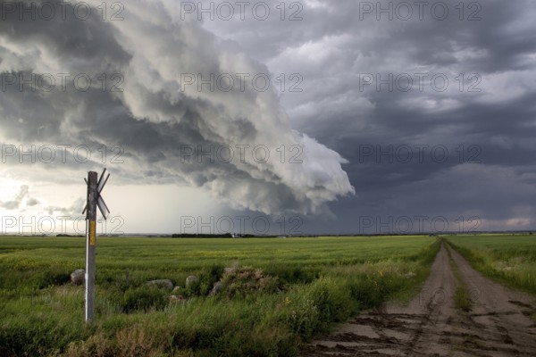 Prairie Storm Clouds Canada Saskatchewan Dramatic Summer