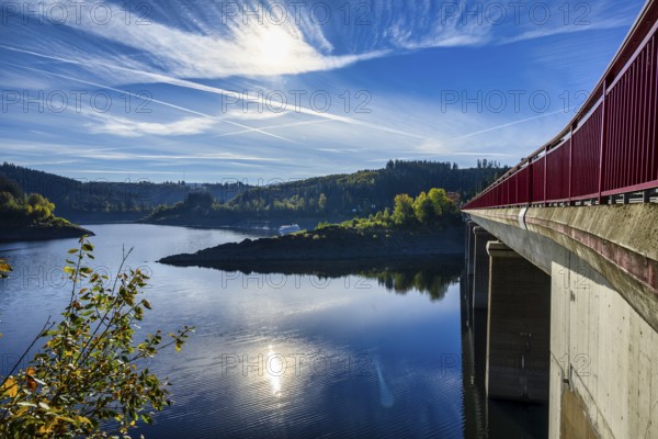 The Oker dam near Altenau in the Harz Mountains in the district of Goslar, Germany, Europe