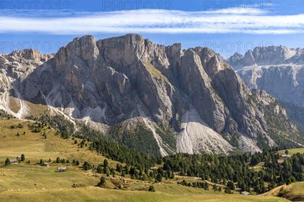View from the Seceda to the Cir peaks, Val Gardena, South Tyrol