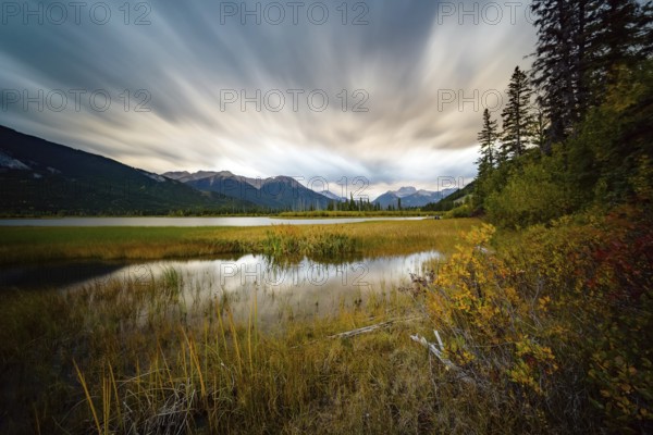 Vermillion Lake in sunset Alberta Canada Banff National Park