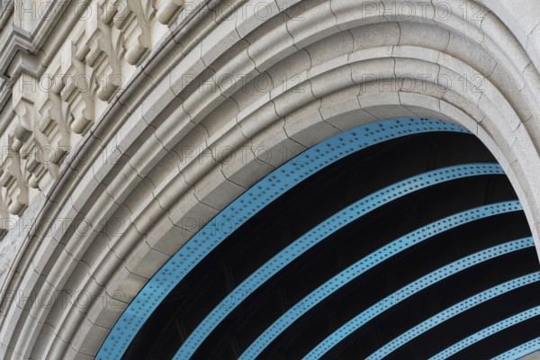 LONDON, UK, AUGUST 22. Close up view of Tower Bridge in London on August 22, 2014