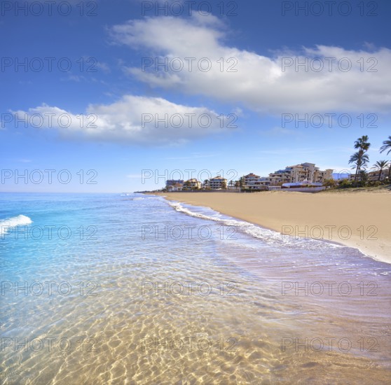 Denia las Marinas les Bovetes beach in Alicante of Spain