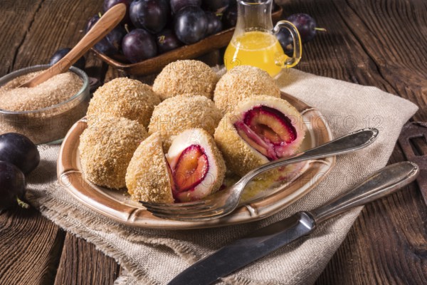 Plum dumplings