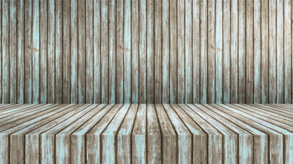 Empty modern studio table room background, product display with copy space for display of your content, 3D illustration