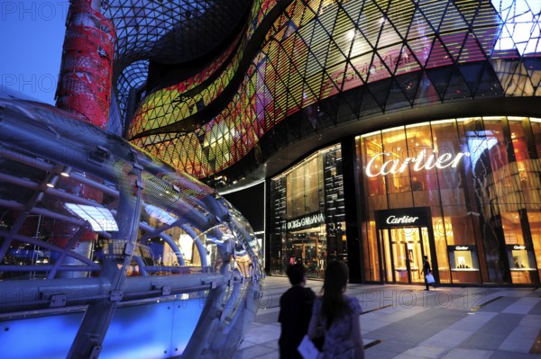 Ion Orchard, a modern shopping centre in the evening, Orchard Road, Singapore, Singapore, Asia