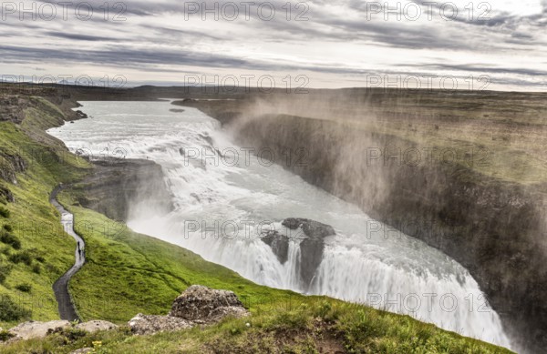Gullfoss waterfall along the golden circle, western Iceland
