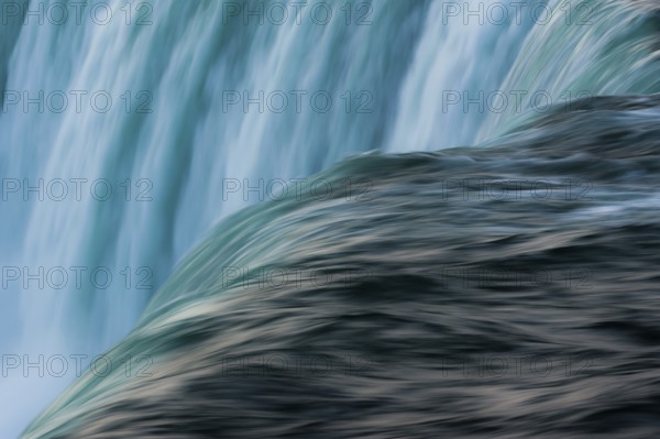 The crest of the Canadian Horseshoe Falls in Niagara Falls, Ontario, Canada, North America