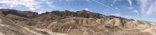 Panoramic view from Twenty Mule Tean Canyon in the Death Valley, USA, North America