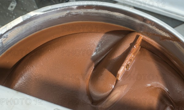 Machine for mixing chocolate. Close up. Bulgaria