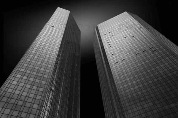 Facade of modern office buildings as fine art