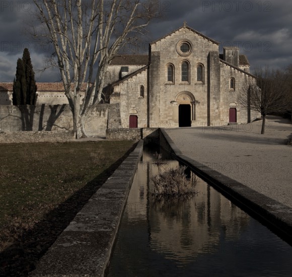 Cistercian monastery founded in 1144, church built 1175-1220, view from west, St., Sankt, Saint