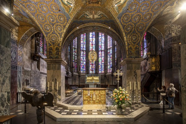 Altar in Aachen Cathedral - Aachen, North Rhine-Westphalia, Germany, Europe