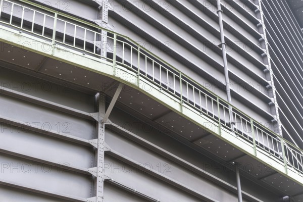 Close-up of the wall of a gasholder