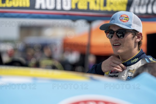 NASCAR Craftsman Truck series Driver, LAWLESS ALAN (45) takes to the track to practice for the TSport 200 at the Indianapolis Raceway Park in Indianapolis IN