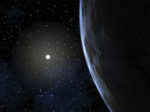 An image of a deep space planet background