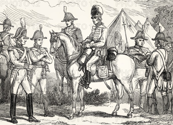 British military uniforms, 19th century, From British Battles on Land and Sea, by James Grant