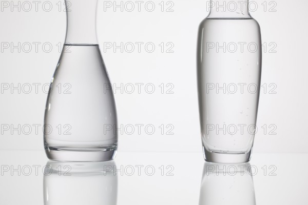Glasses of water on the glass table