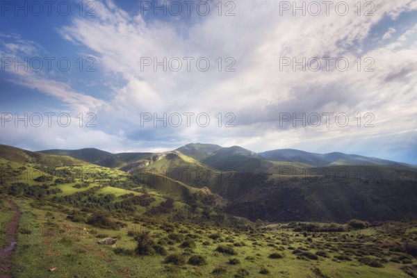 Valley landscape in La Rioja, Spain, Europe
